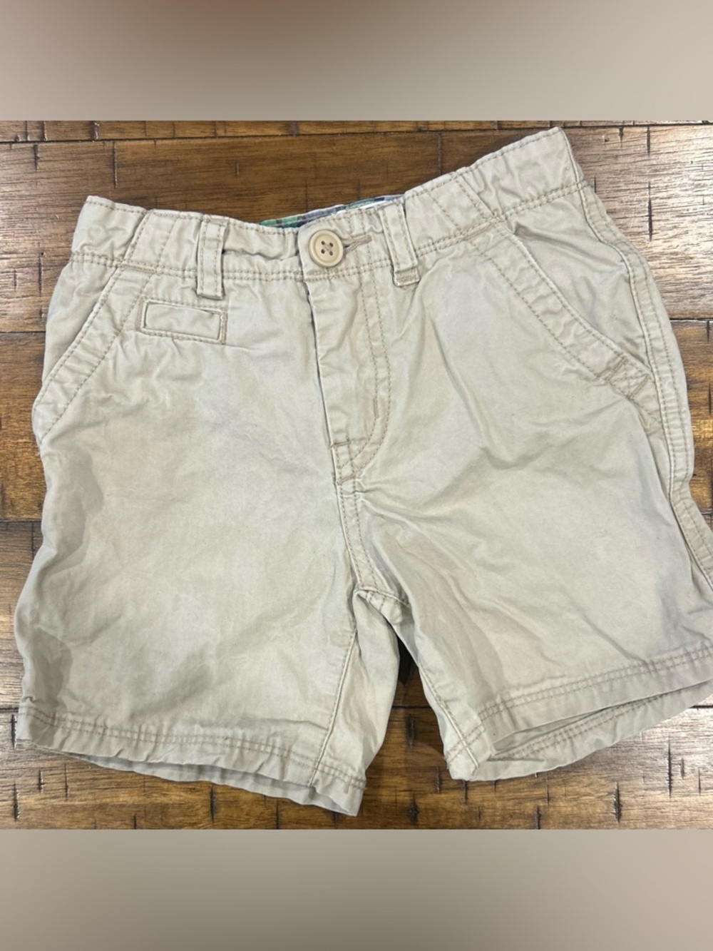 The Children's Place Khaki Flat Front Cotton Shorts